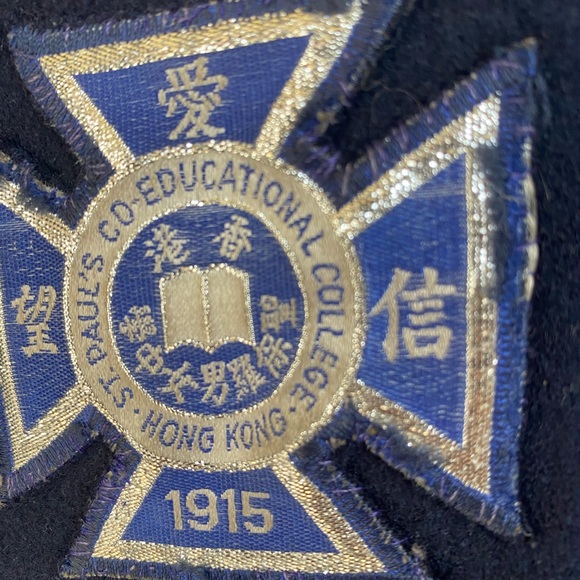 Vintage 1940s navy wool mens college jacket uniform sz small - Picture 4 of 5